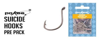 Pokee Red Suicide Hooks - Chemically Sharpened 100 Pack